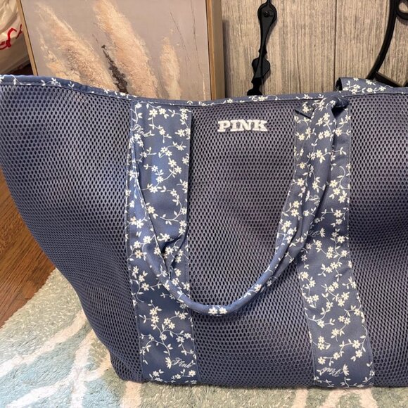 🩵💙 VICTORIA'S Pink SECRET MESH TOTE 💙🩵 - Picture 1 of 3